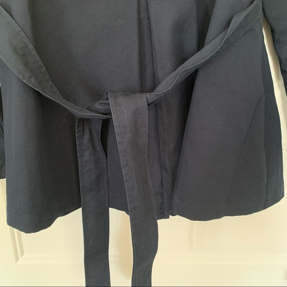 Tommy Hilfiger - Navy Belted Pea Coat with Brass Buttons - Size L - Picture 8 of 16